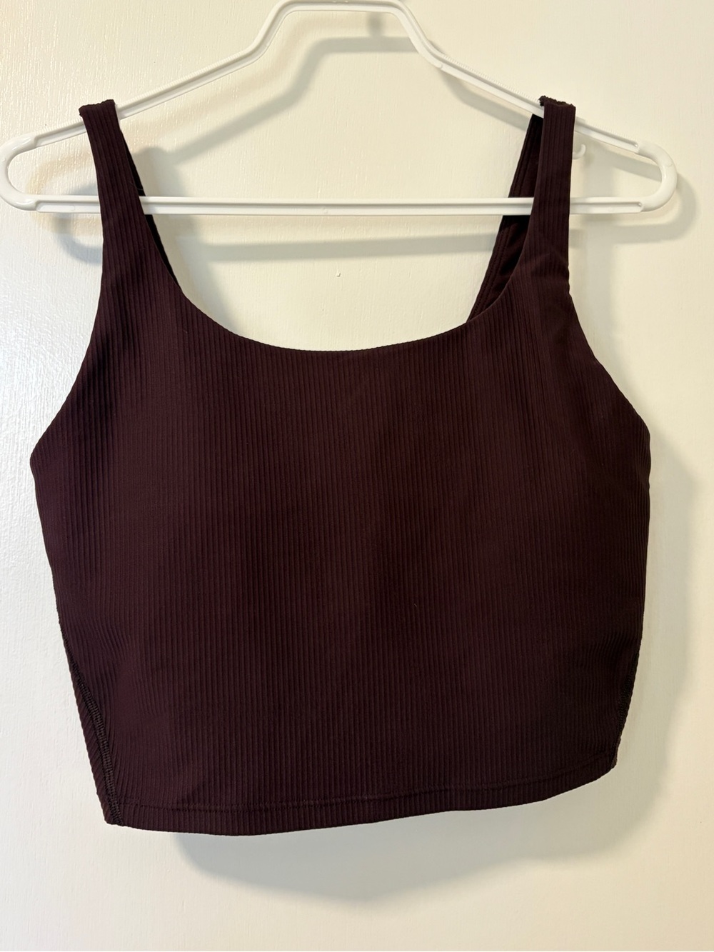 Old Navy Ribbed Square-Neck Crop Top/Sports Bra - Burgundy